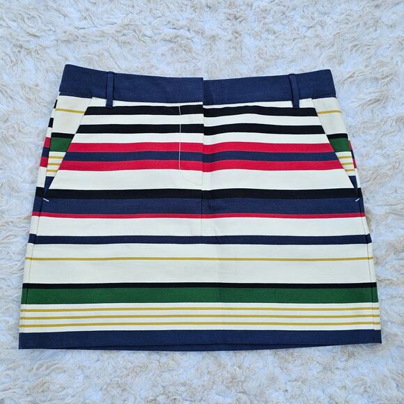 Bold Striped Mini Skirt J. Crew Size 2 Nautical Multi Stripe Primary Kidcore NWT - Picture 9 of 9